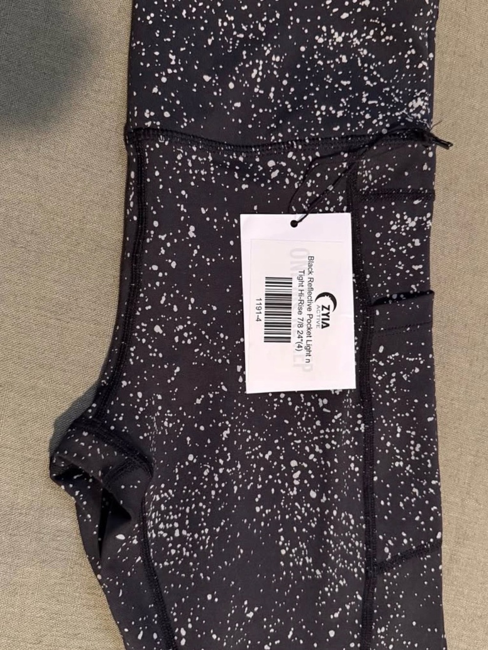 Ziva Black Speckle High-Rise Leggings